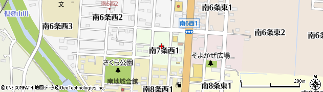北海道倶知安町（虻田郡）南７条西周辺の地図