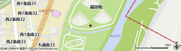 北海道帯広市稲田町周辺の地図