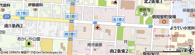 倶知安郵便局周辺の地図