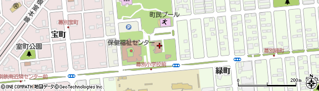 幕別町役場　はぐるま学童保育所・幕別南児童館周辺の地図