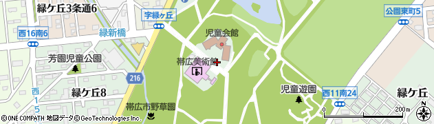 北海道帯広市緑ケ丘周辺の地図