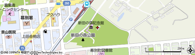 新田の森記念館周辺の地図