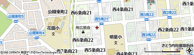 ドミノ・ピザ　帯広西５条店周辺の地図