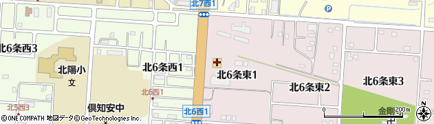 ローソン倶知安北６条店周辺の地図