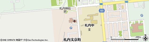 幕別町役場　つくし学童保育所・札内南児童館周辺の地図