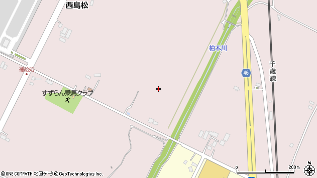 〒061-1356 北海道恵庭市西島松の地図