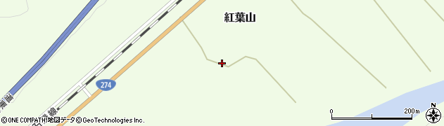 北海道夕張市紅葉山11周辺の地図