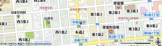 北海道銀行芽室支店周辺の地図