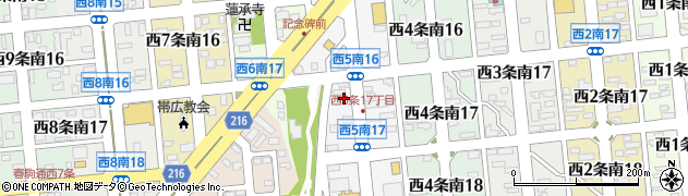 ポーラ・ザ・ビューティ帯広店周辺の地図