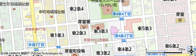 芽室町中央公民館周辺の地図