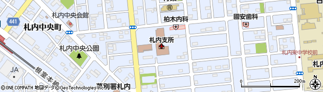 幕別町札内支所周辺の地図