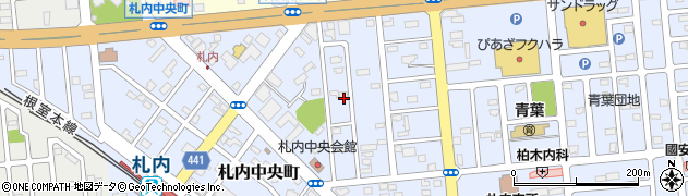 北海道幕別町（中川郡）札内中央町周辺の地図
