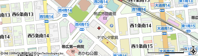 トヨタレンタリース帯広帯広駅南店周辺の地図