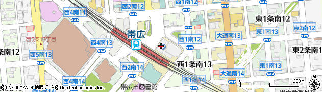 十勝バス株式会社　帯広駅前バスターミナル周辺の地図