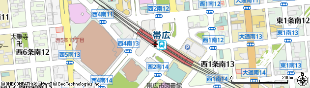 駅レンタカー帯広営業所周辺の地図
