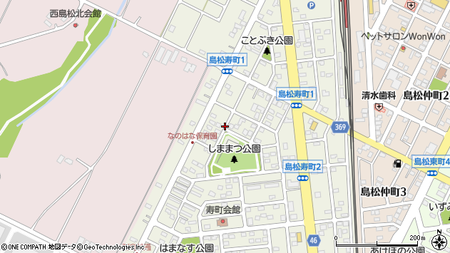 〒061-1355 北海道恵庭市島松寿町の地図