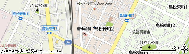 北海道恵庭市島松仲町周辺の地図