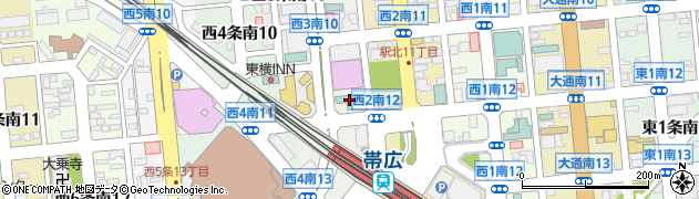 ホテルルートイン帯広駅前周辺の地図