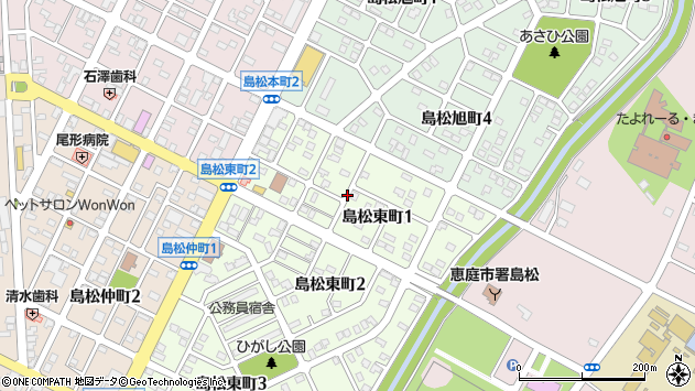 〒061-1351 北海道恵庭市島松東町の地図