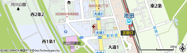 十勝池田郵便局周辺の地図