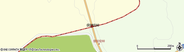 倶知安峠周辺の地図