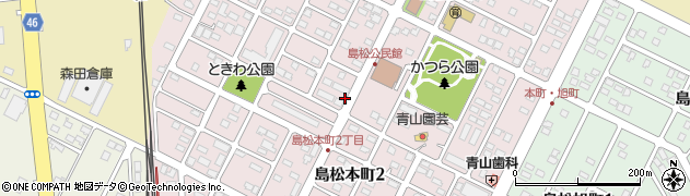 北海道恵庭市島松本町周辺の地図