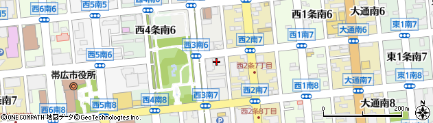 帯広信用金庫本店周辺の地図