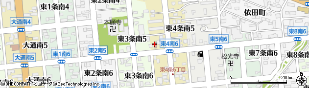 帯広電信通郵便局周辺の地図