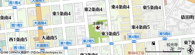 本願寺別院周辺の地図