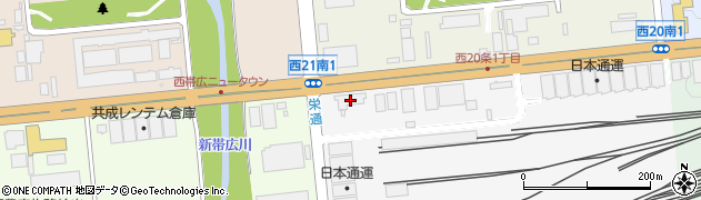 日本通運株式会社　帯広支店・ＪＲコンテナ周辺の地図
