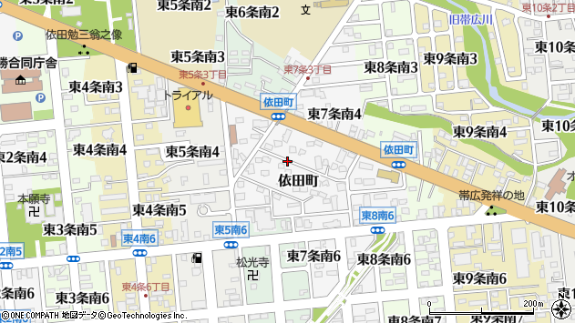 〒080-0817 北海道帯広市依田町の地図