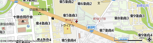 ピザテンフォー　帯広ひがし店周辺の地図