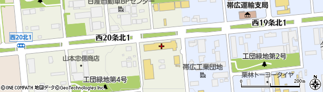 東北海道いすゞ自動車株式会社　帯広支店周辺の地図