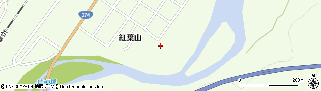 北海道夕張市紅葉山171周辺の地図