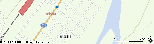 北海道夕張市紅葉山155周辺の地図