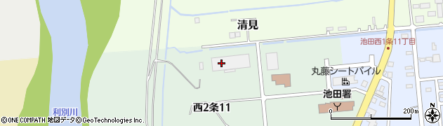 池田町役場　食肉センター周辺の地図