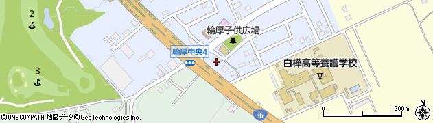 ローソン北広島輪厚中央店周辺の地図