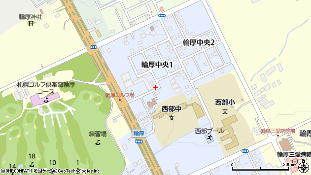 〒061-1268 北海道北広島市輪厚中央の地図
