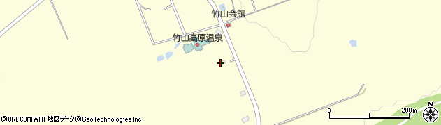 竹山高原温泉周辺の地図