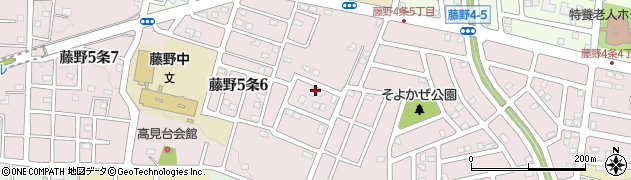 北海道札幌市南区藤野５条周辺の地図