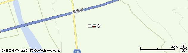 北海道占冠村（勇払郡）ニニウ周辺の地図
