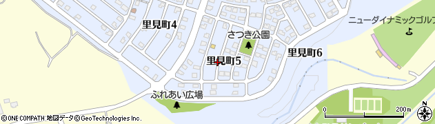 北海道北広島市里見町周辺の地図
