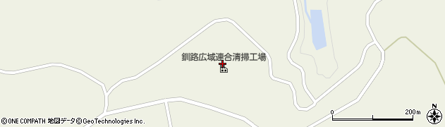 釧路広域連合清掃工場周辺の地図