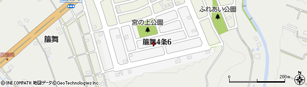 北海道札幌市南区簾舞４条周辺の地図
