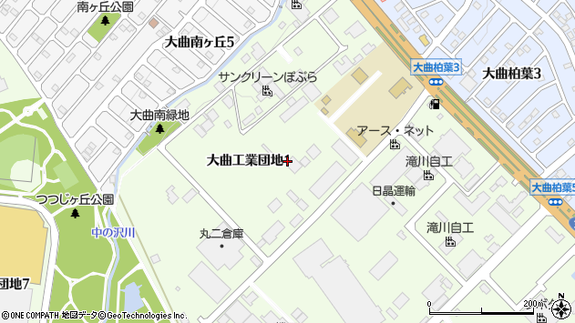 〒061-1274 北海道北広島市大曲工業団地の地図
