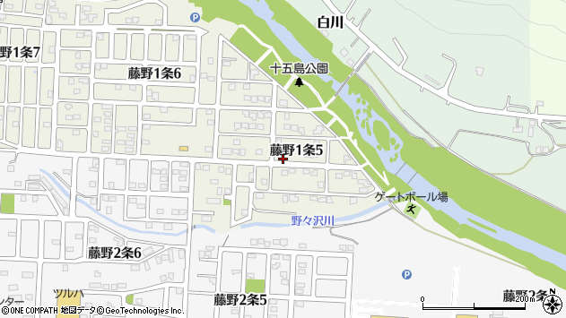 〒061-2281 北海道札幌市南区藤野一条の地図