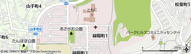 北海道北広島市緑陽町周辺の地図