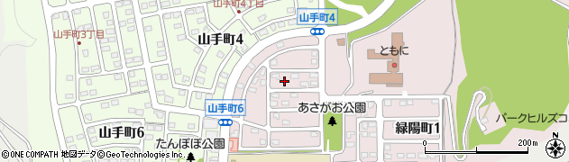 北海道北広島市緑陽町2丁目周辺の地図