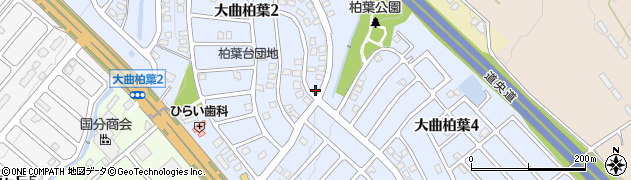 北海道北広島市大曲柏葉周辺の地図
