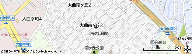 北海道北広島市大曲南ヶ丘周辺の地図